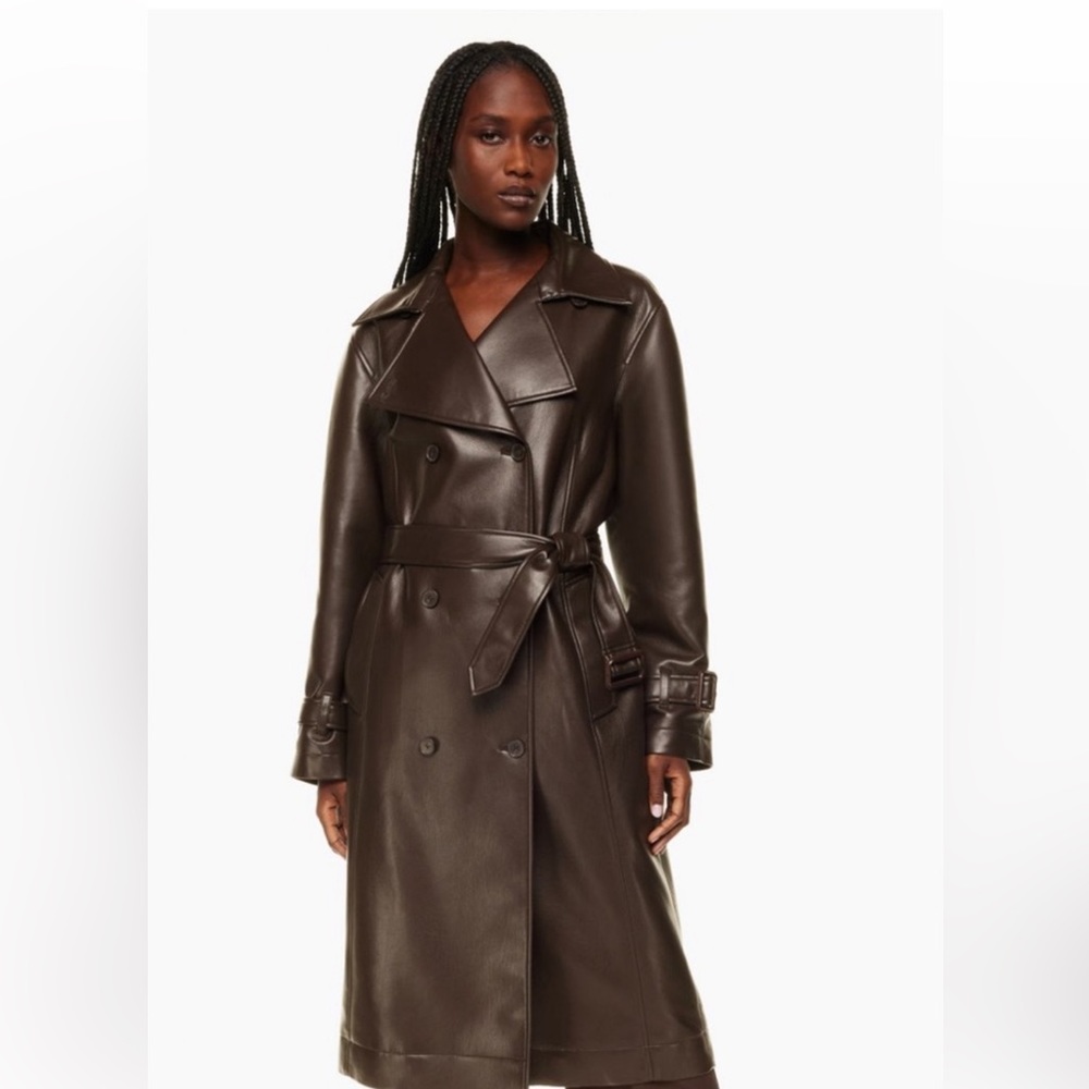 NEW Aritzia Babaton Didion Trench - Vegan Leather
